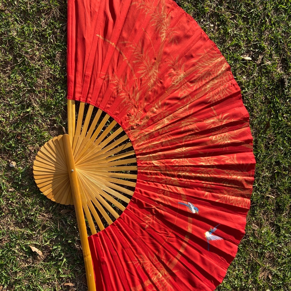 three 5 foot wide japanese fans